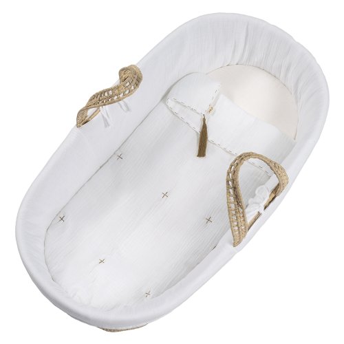 Couffin bébé en paille - Blanc
