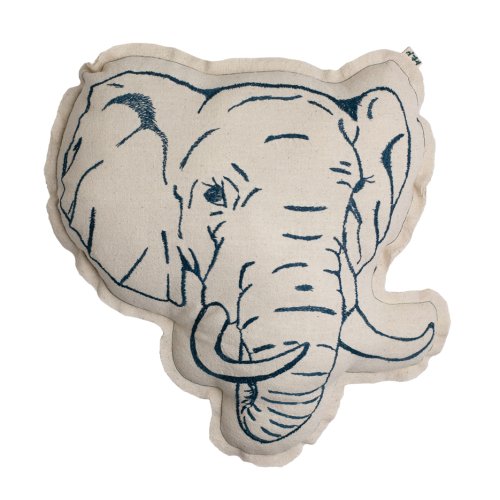 Coussin brodé Elephant