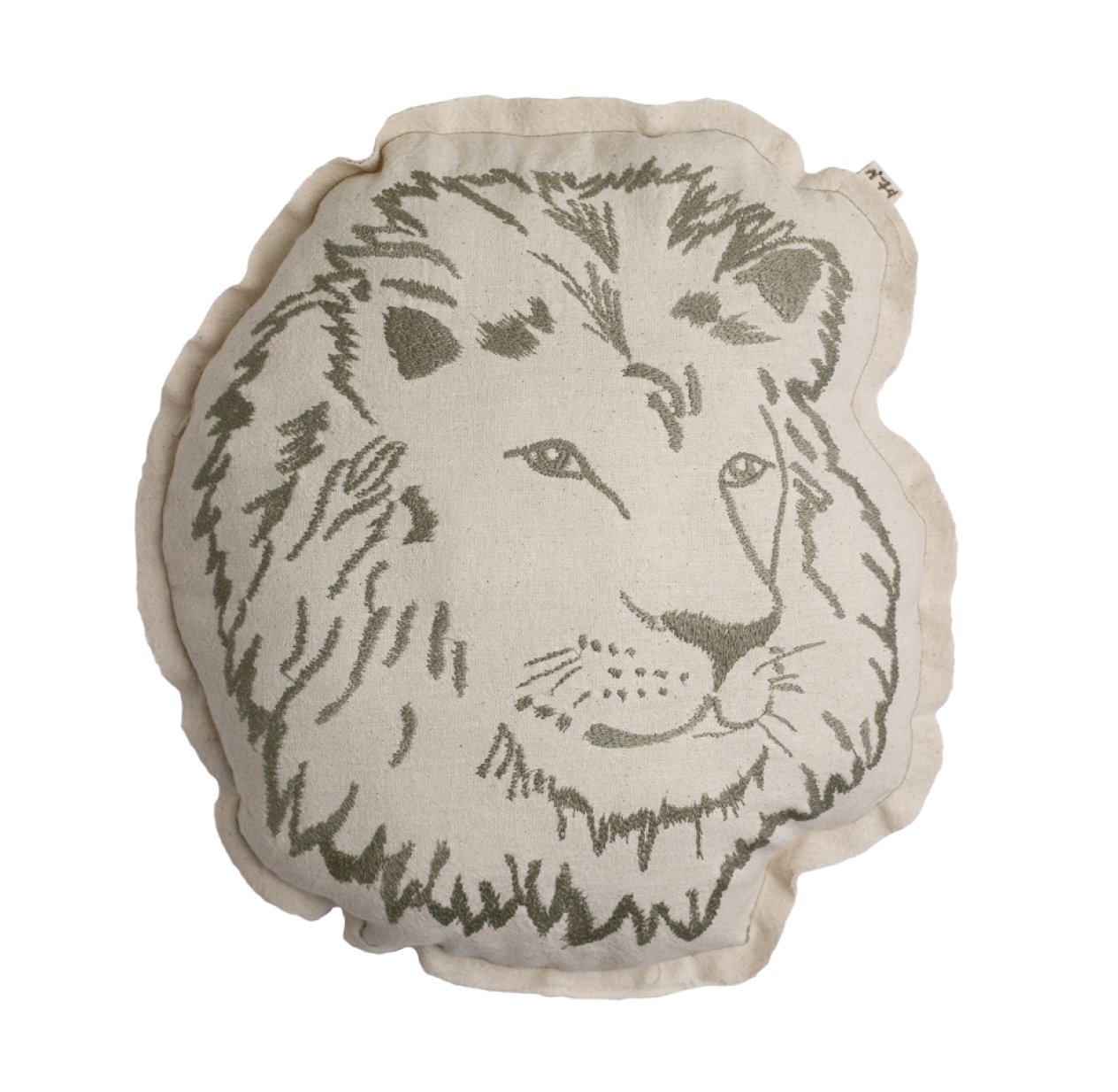 Coussin brodé Lion