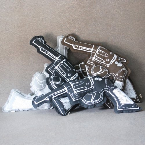 Coussin Gun - Gris argent