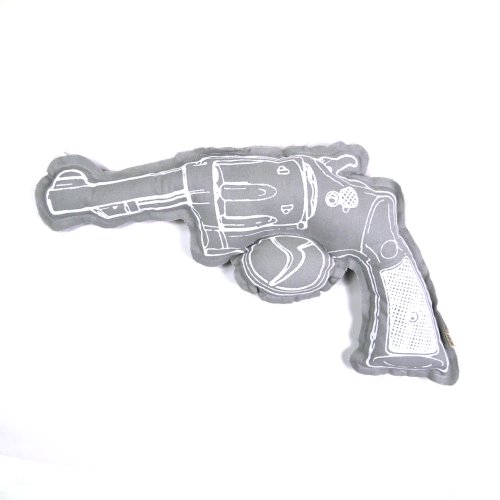 Coussin Gun - Gris argent