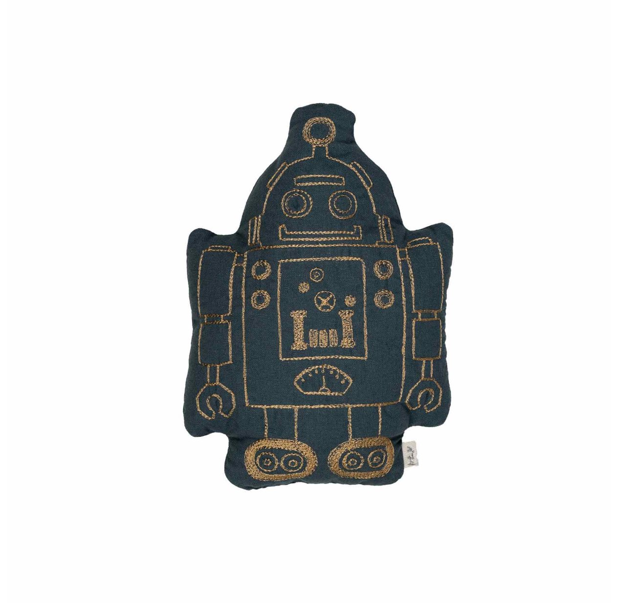 Coussin robot Tiny - Bleu glacé
