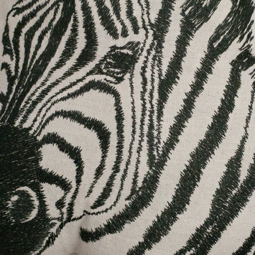Coussin brodé Zebre
