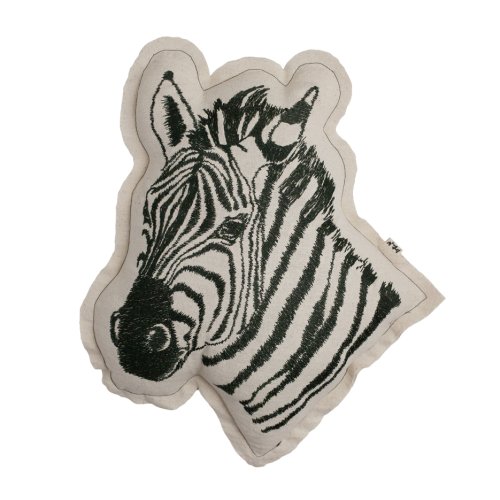 Coussin brodé Zebre