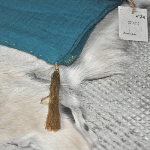 Couverture Gaze de Coton - Bleu Canard