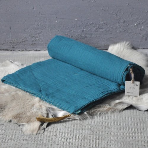 Couverture Gaze de Coton - Bleu Canard