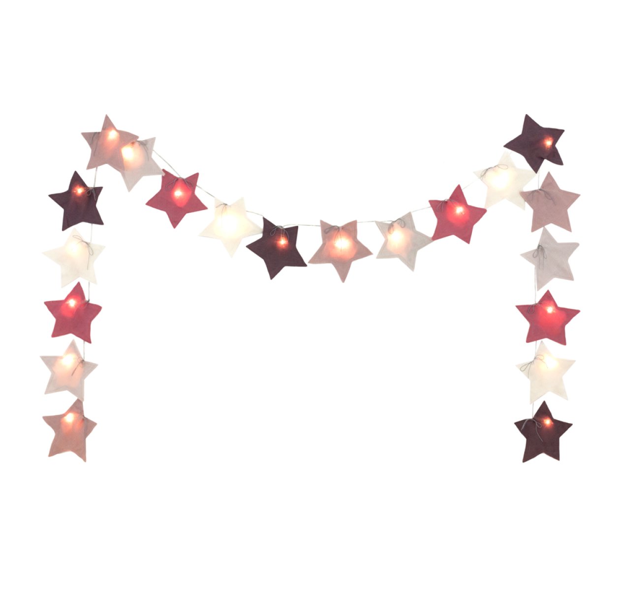 Guirlande lumineuse étoiles - Rose