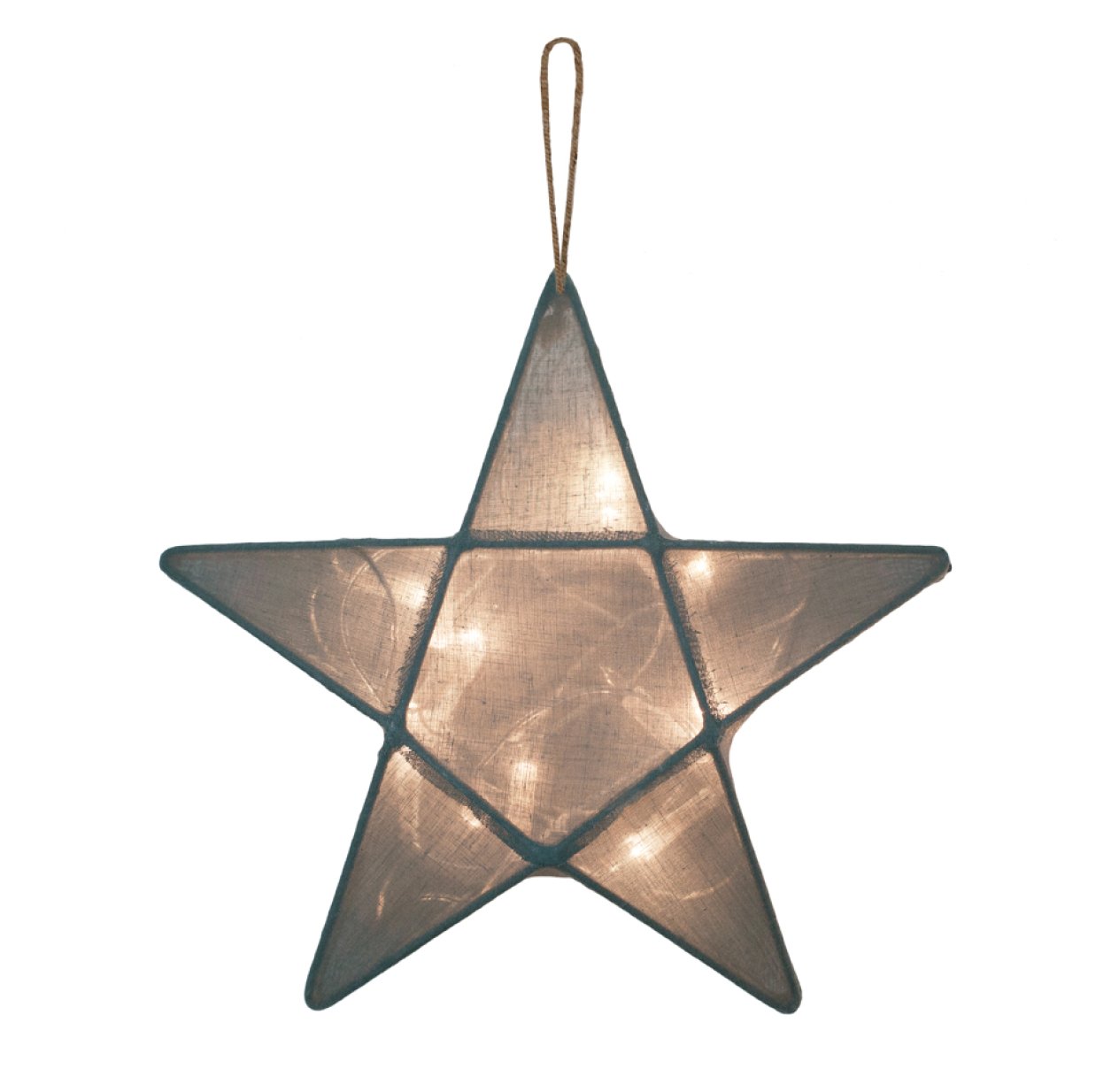 Lanterne étoile - Bleu gris