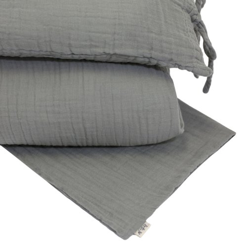 Parure de lit en gaze de coton - Argent