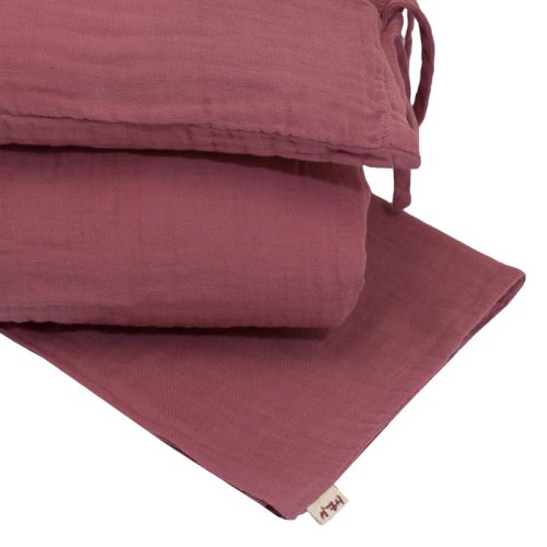 Parure de lit gaze de coton - Rose Baobab