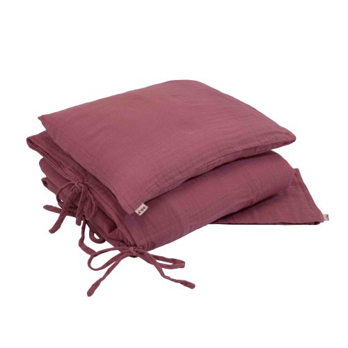Parure de lit gaze de coton - Rose Baobab
