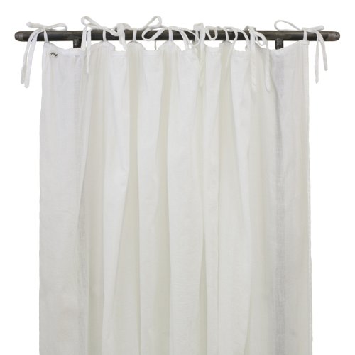Rideau fin froncé - Blanc