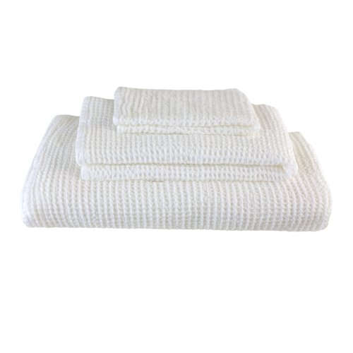 Set de 3 serviettes nid d'abeille - Blanc