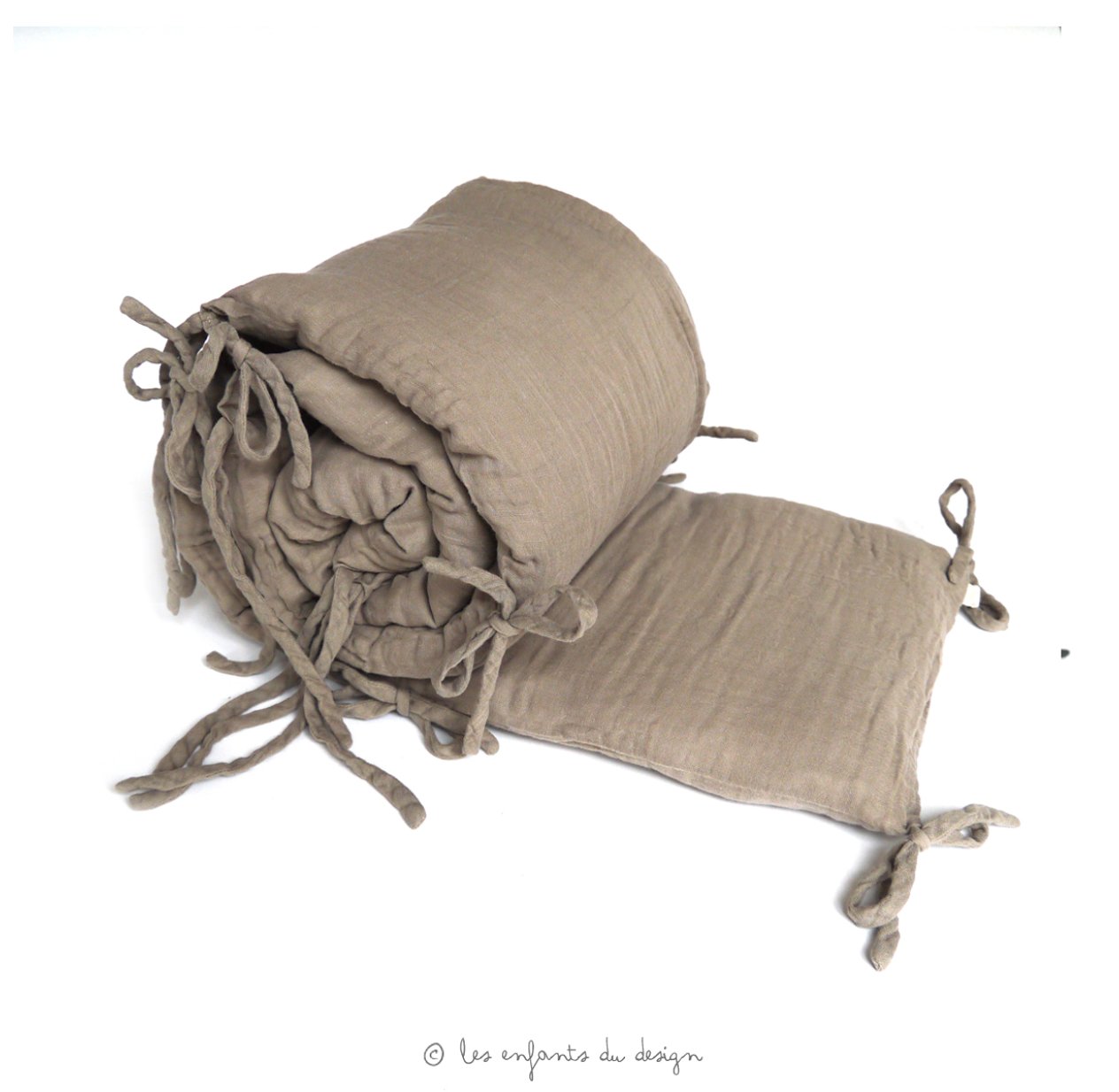 Tour de lit en gaze de coton - Beige