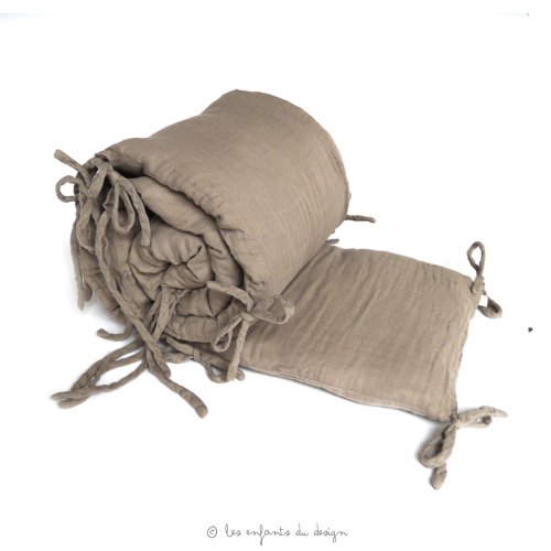 Tour de lit en gaze de coton - Beige