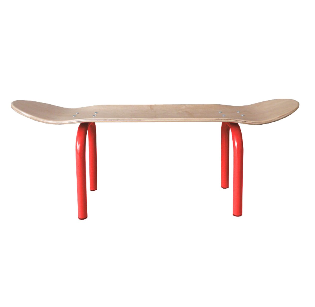 Banc Skate Naturel - Pieds Rouge
