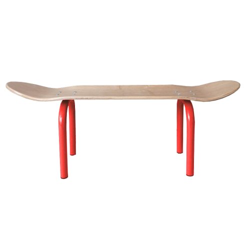 Banc Skate Naturel - Pieds Rouge