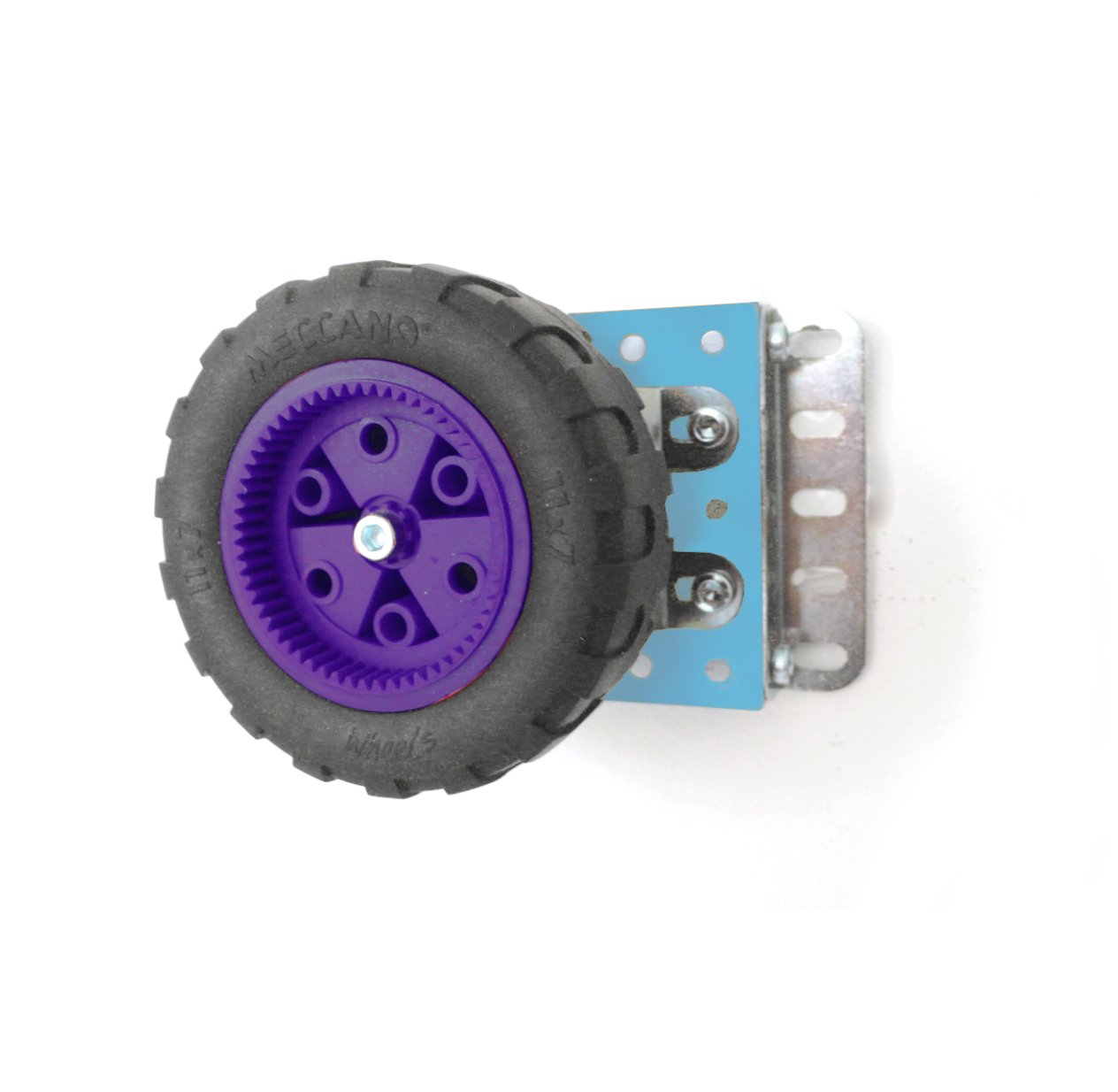 Patère Meccano - Bleu ciel/Violet