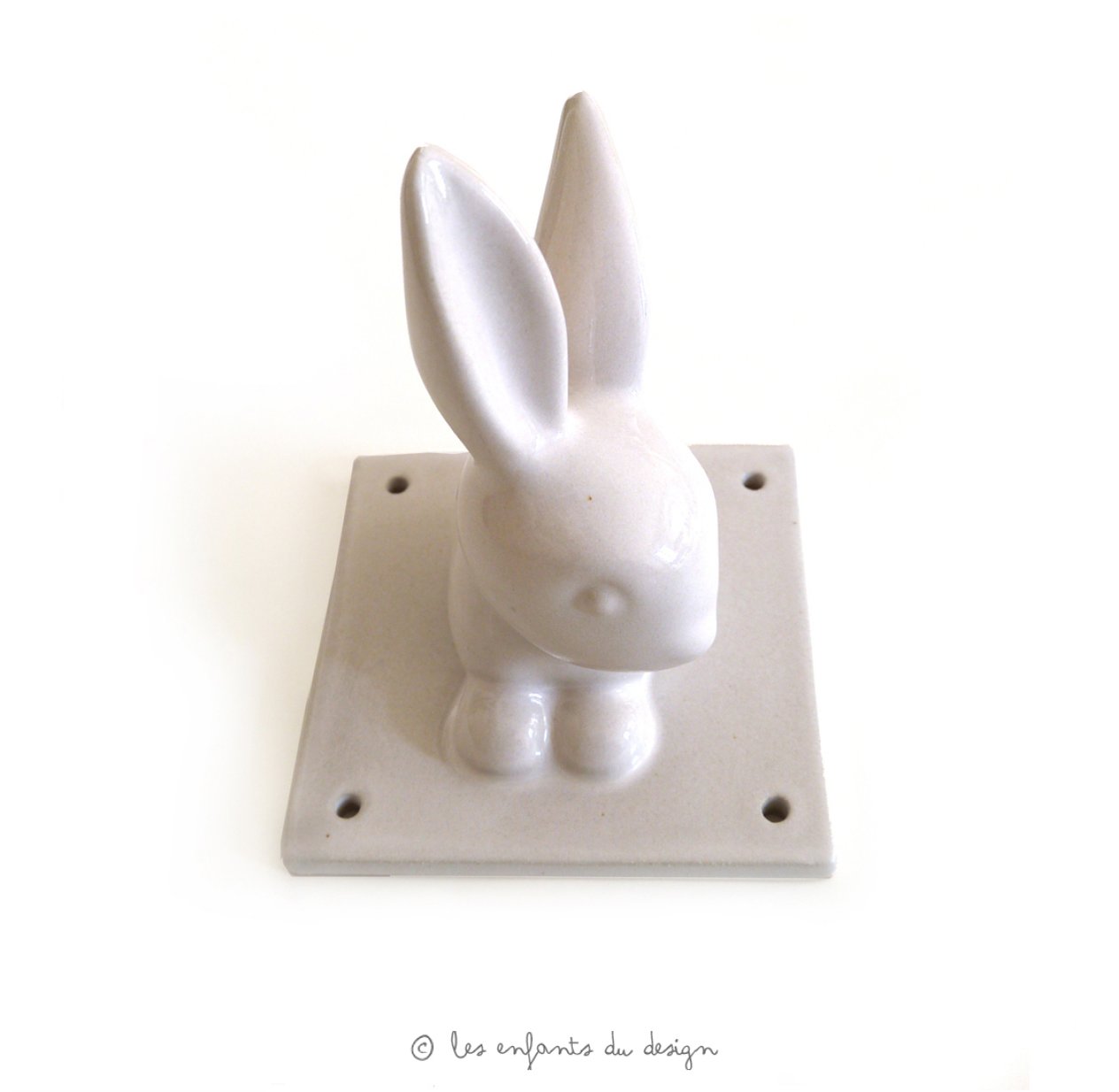 Patère lapin en céramique