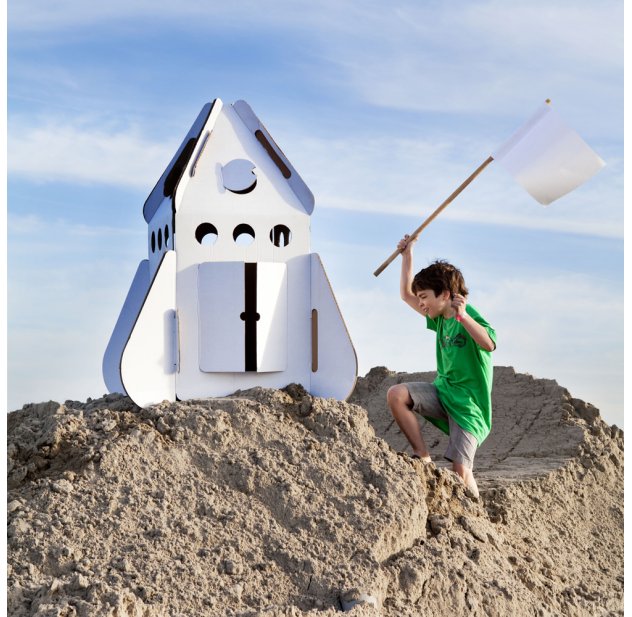 Rocket - Fusée en carton Studio Roof pour chambre enfant - Les