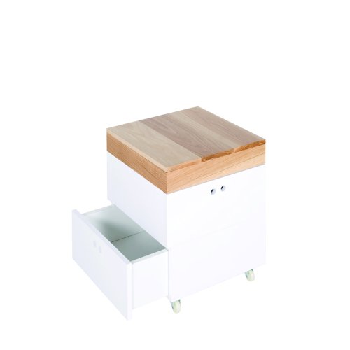 Chevet cube de rangement à roulettes Piglet