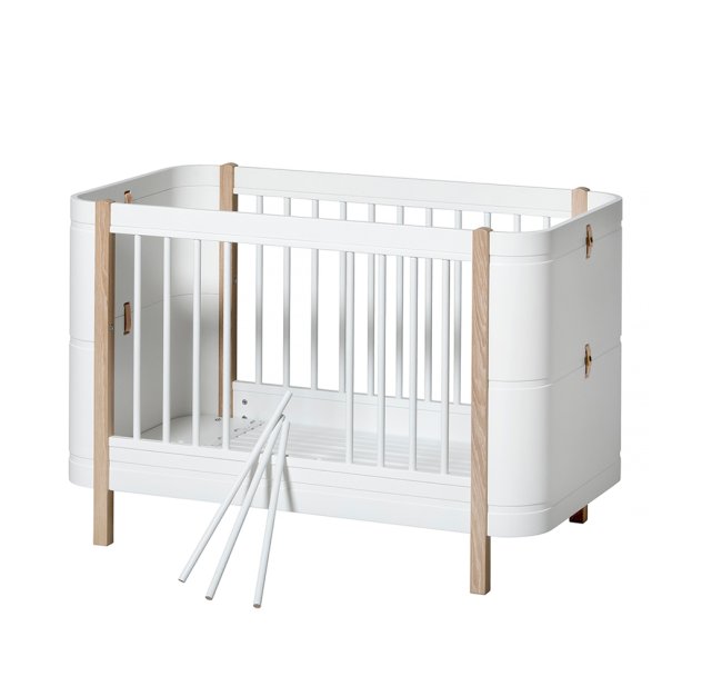 Lit Bebe Evolutif 5 En 1 Mini Wood Blanc Chene Oliver Furniture Pour Chambre Enfant Les Enfants Du Design