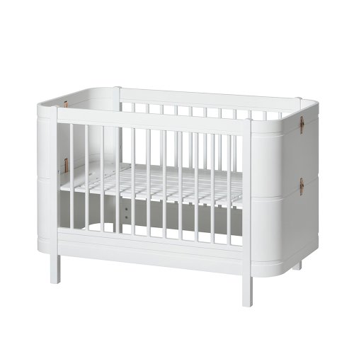 Lit bébé évolutif 5 en 1 Mini+ Wood - Blanc