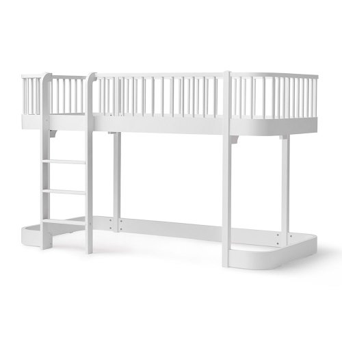 Lit mezzanine mi-haut Wood Original - Blanc