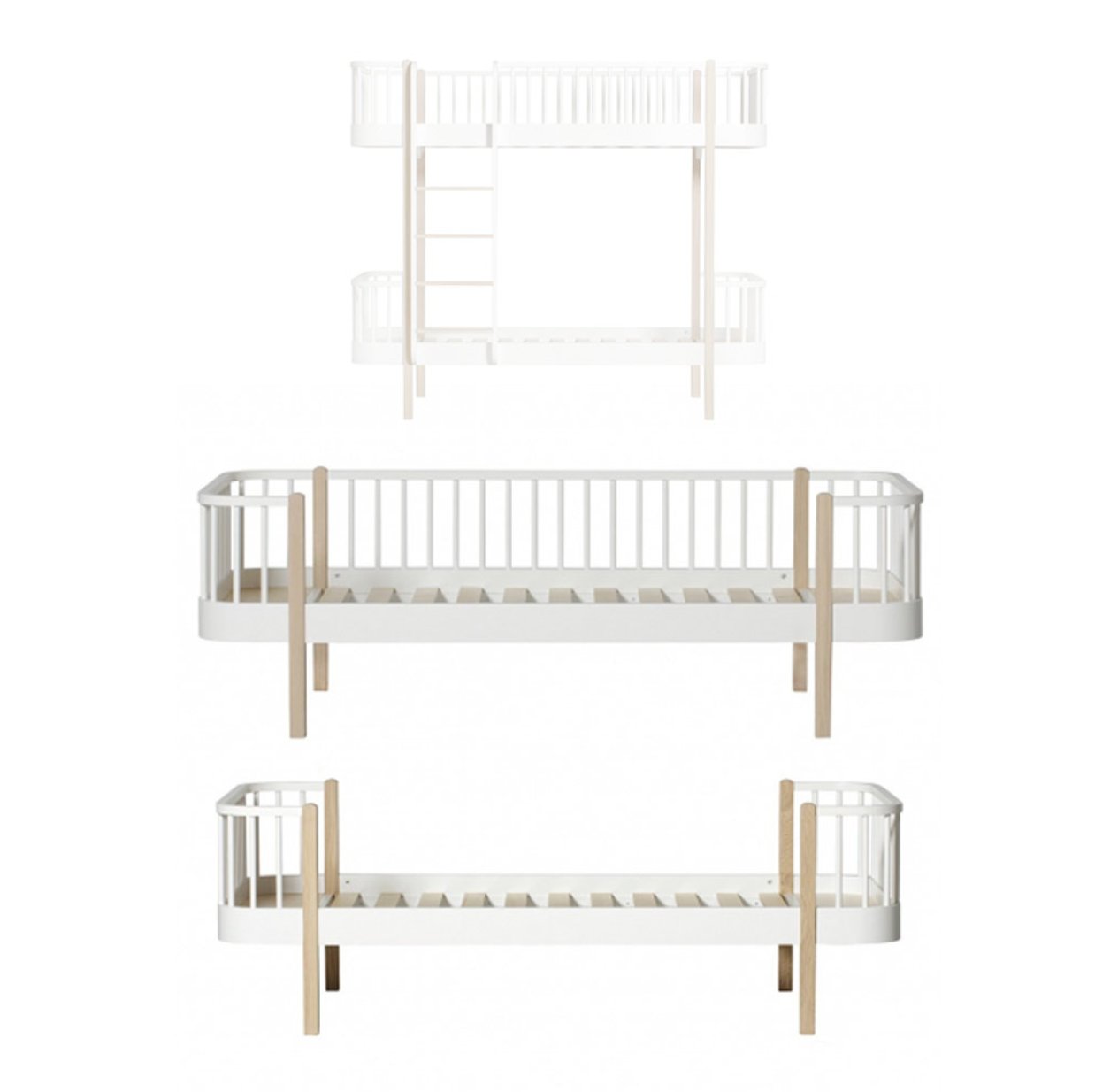 Kit de conversion Wood Lit superposé vers Lit banquette et Lit simple