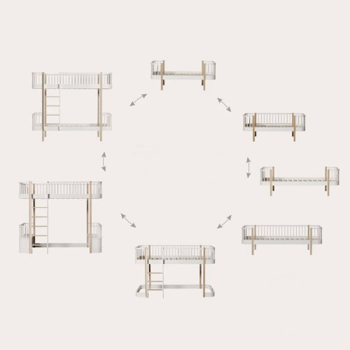 Kit de conversion Wood Lit superposé vers Lit banquette et Lit simple