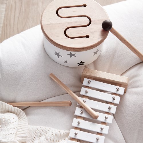 Mini tambour étoile - Blanc