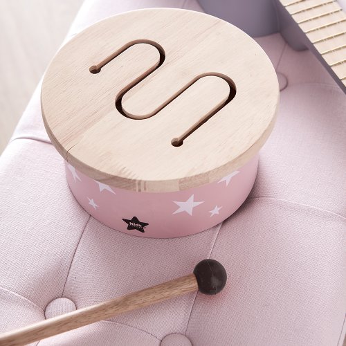 Mini tambour étoile - Rose clair