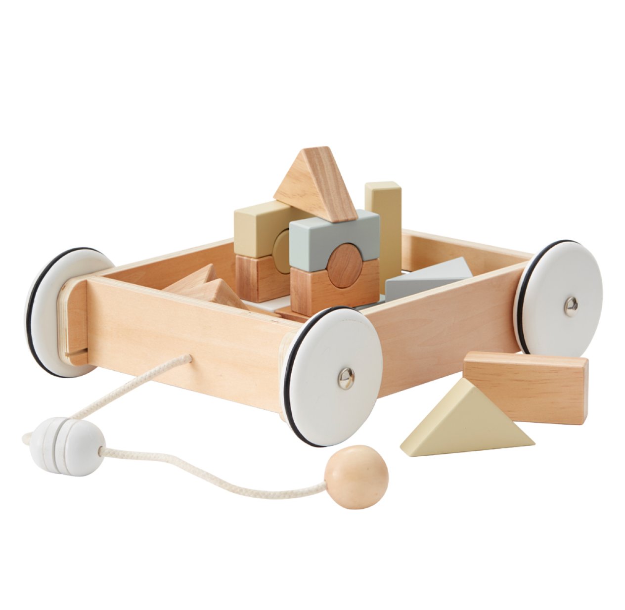 Chariot à gogo avec cubes - Naturel