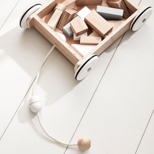 Chariot à gogo avec cubes - Naturel