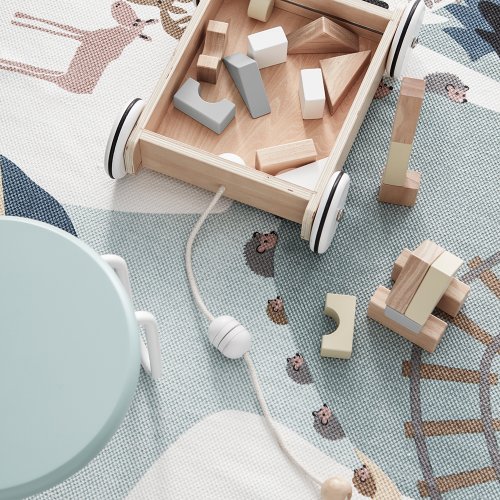 Chariot à gogo avec cubes - Naturel