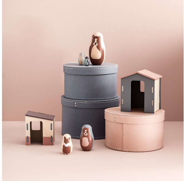 Bambole Per Bambina Poupées Gigognes Animals En Bois - Matriochka Éléphant, Panda, Ours, Tigre, Pingouin - 5 Couches Matriochka Bois éléphant