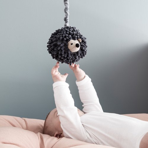 Mobile musical hérisson Edvin - Gris anthracite