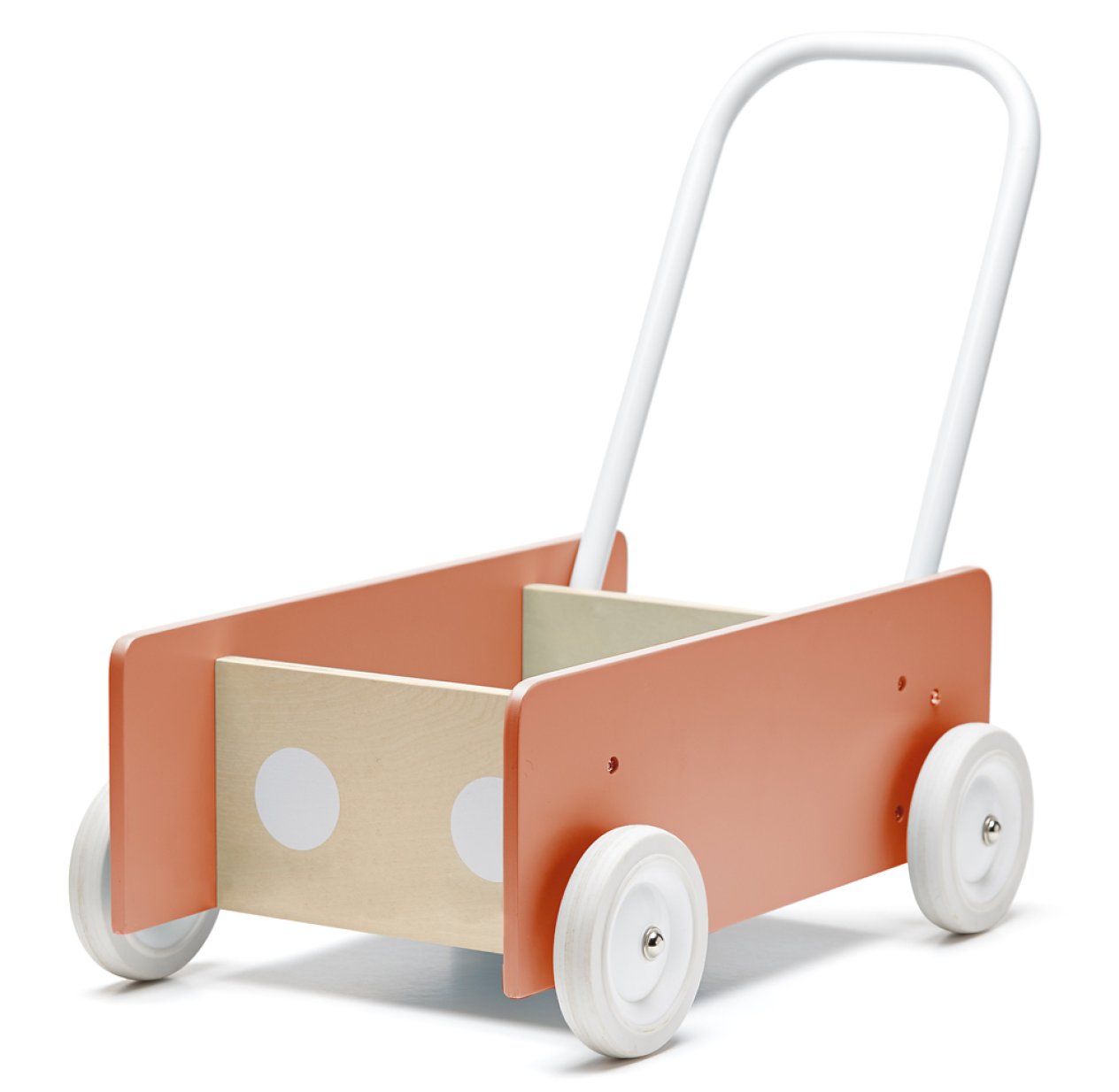 Chariot poussette en bois - Abricot