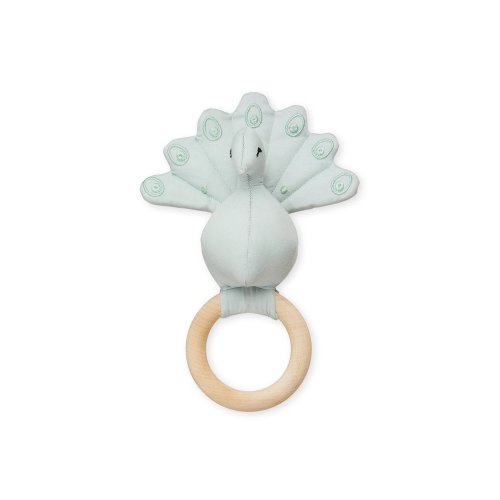 Hochet paon Peacock Blue Mist