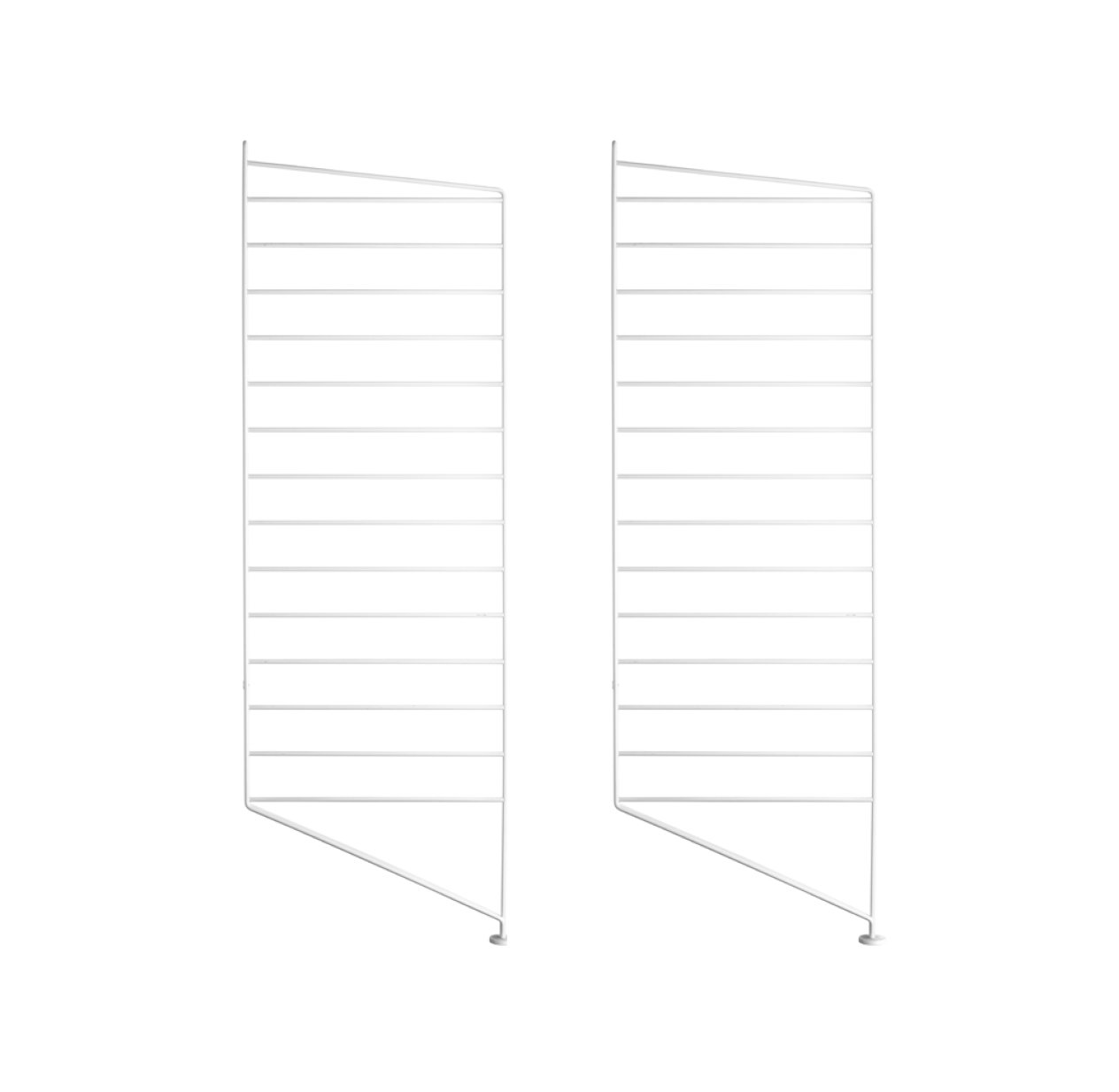 Pack 2 portants muraux au sol 115 x 30 cm - Blanc