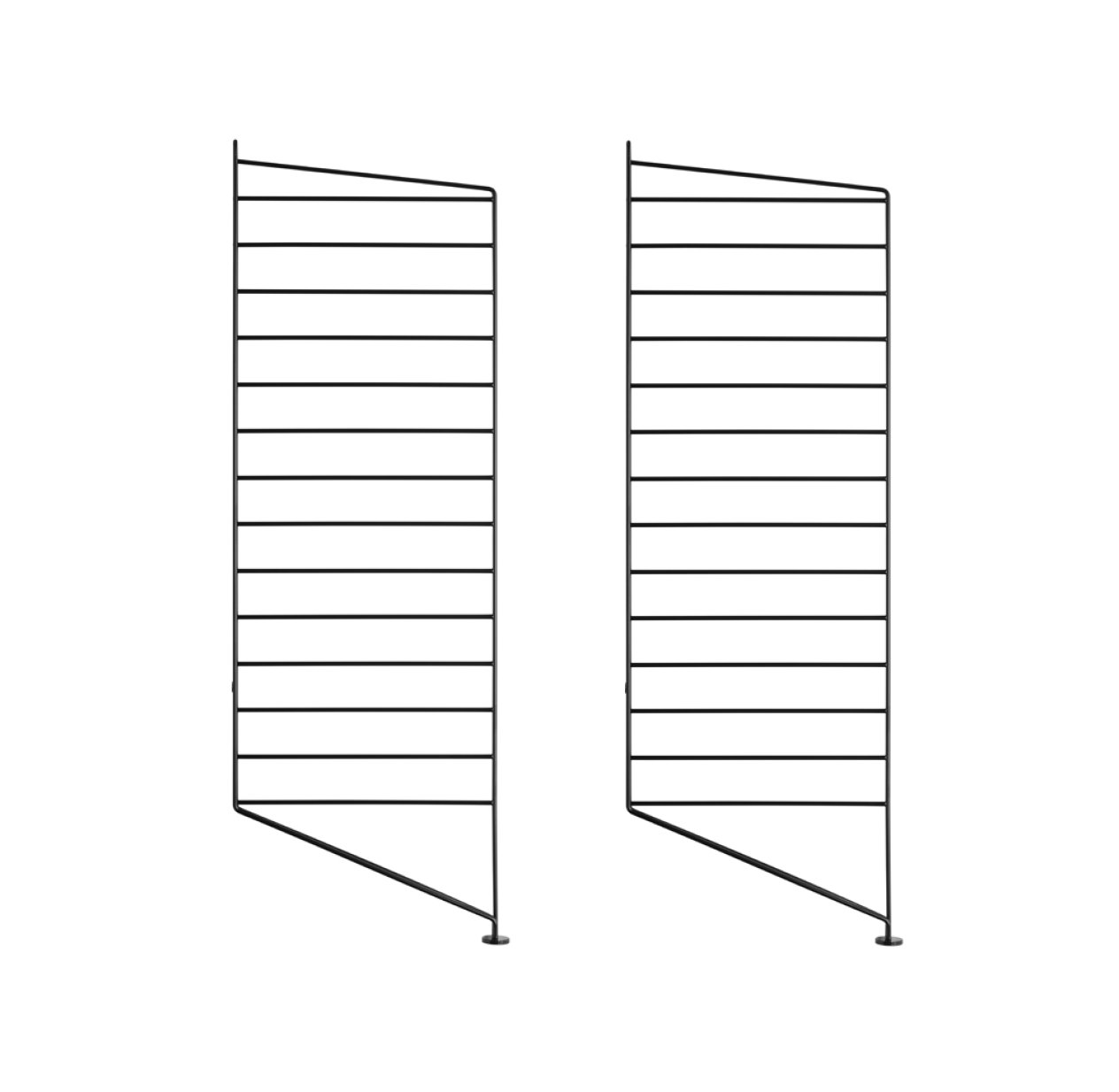 Pack 2 portants muraux au sol 115 x 30 cm - Noir