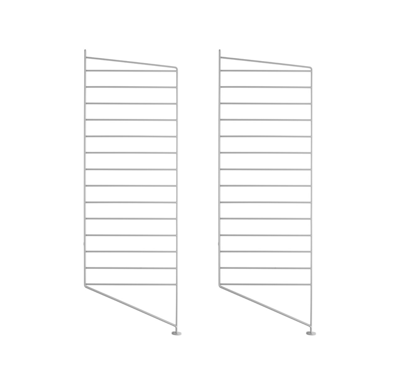 Pack 2 portants muraux au sol 115 x 30 cm - Gris