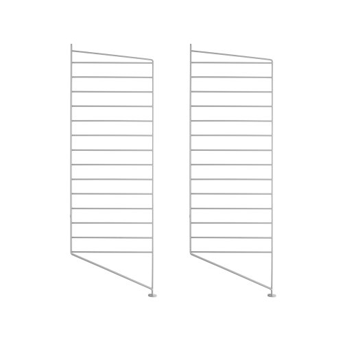 Pack 2 portants muraux au sol 115 x 30 cm - Gris