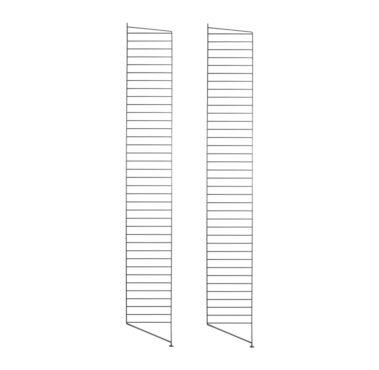 Pack 2 portants muraux au sol 200 x 30 cm - Noir