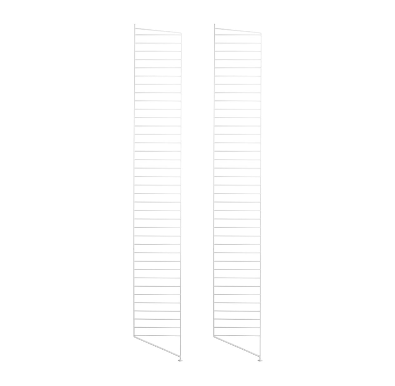 Pack 2 portants muraux au sol 200 x 30 cm - Blanc