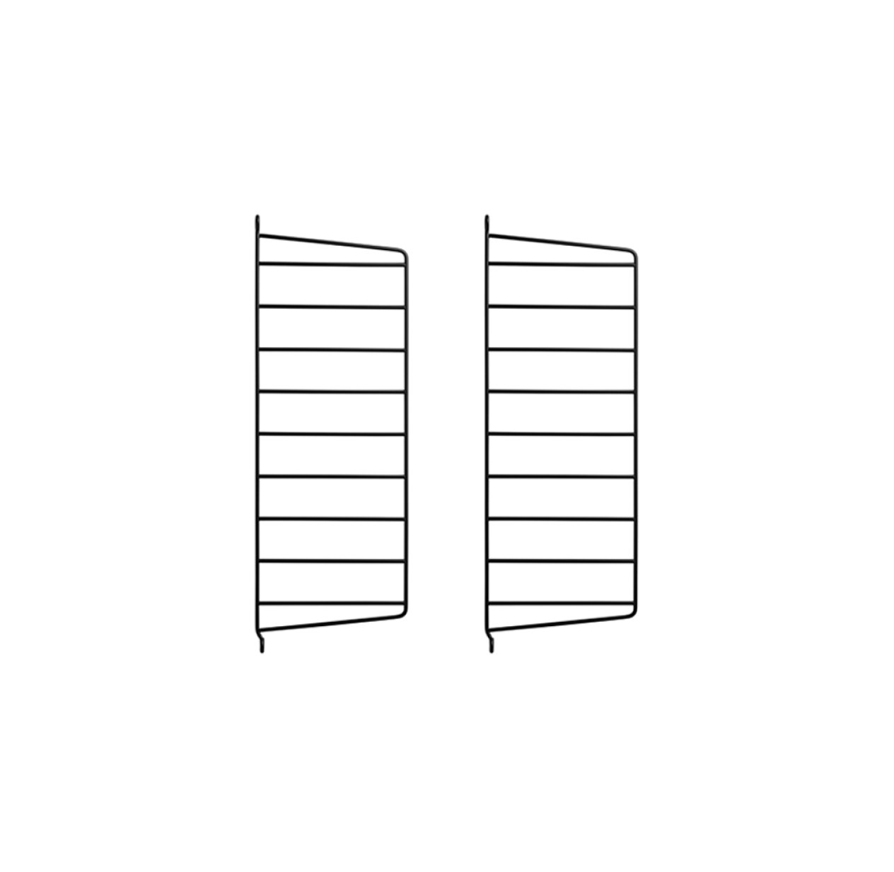 Pack 2 portants muraux 50 x 20 cm - Noir