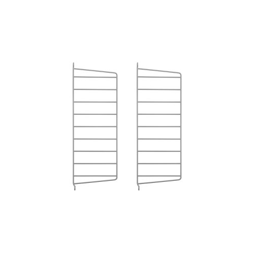 Pack 2 portants muraux 50 x 20 cm - Gris