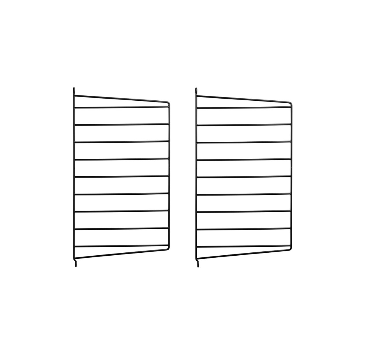 Pack 2 portants muraux 50 x 30 cm - Noir