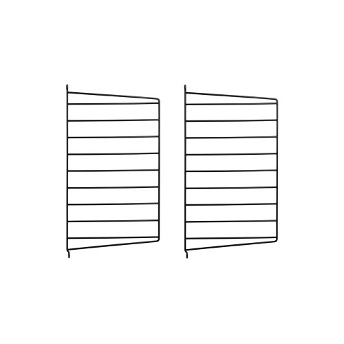 Pack 2 portants muraux 50 x 30 cm - Noir