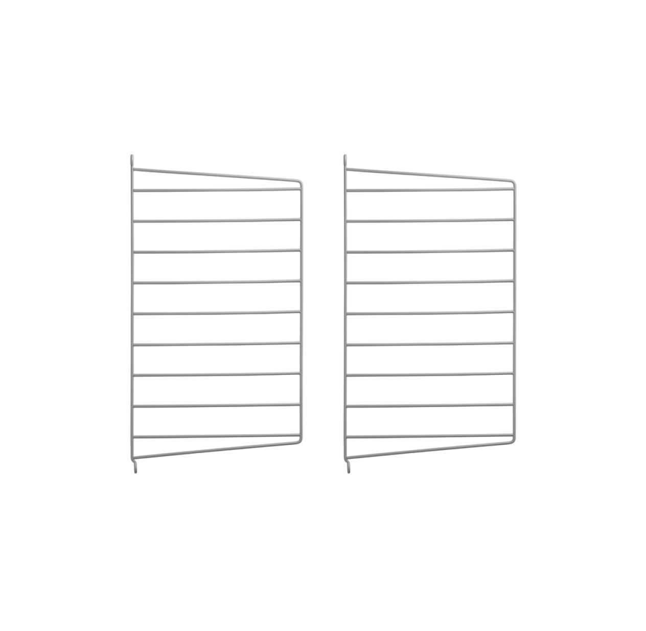 Pack 2 portants muraux 50 x 30 cm - Gris